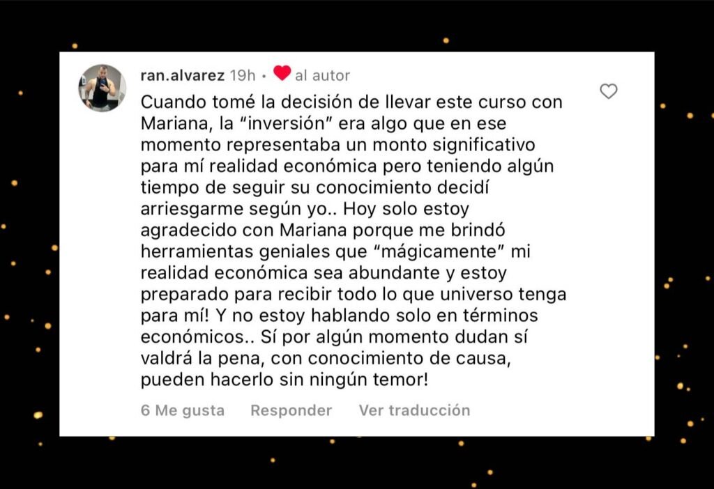 testimonio combo masterclass reto la energia del dinero